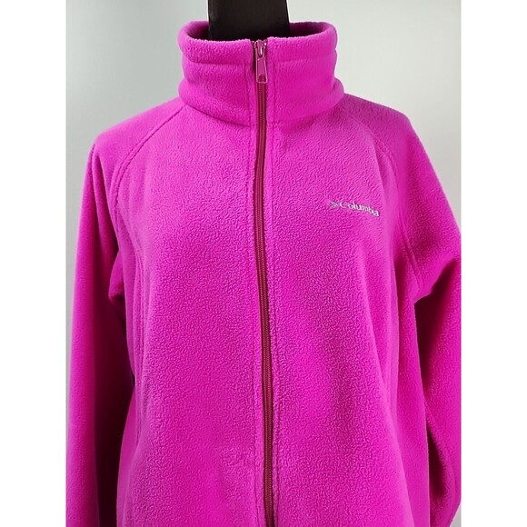 Columbia Womens 1X Benton Springs Full-Zip Fleece Jacket Zipper Pockets - Picture 12 of 15